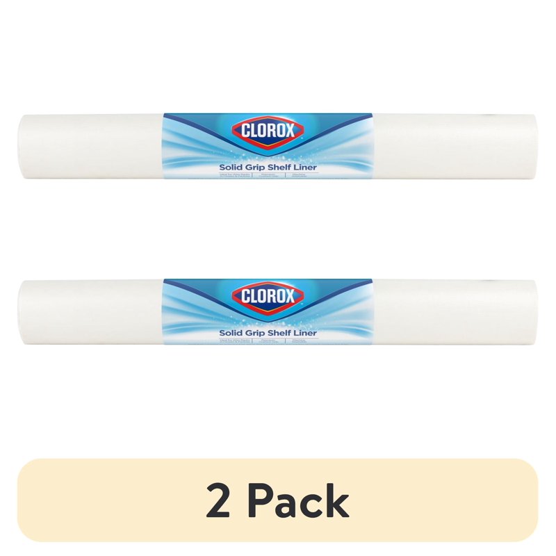 Solid Grip Shelf Liner - 20 in. x 6 ft. Roll, 2 Pack, White
