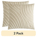White Waves Aiden Pillow 20x20 Set of 2 Decorative Cushions for Adults - Home Decor