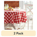 Charming Check Tablecloth - Multicolor, 70" Round, 2 Pack