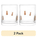 12 oz Easter Bunny Charm Drinking Glasses Set - 2 Pack
