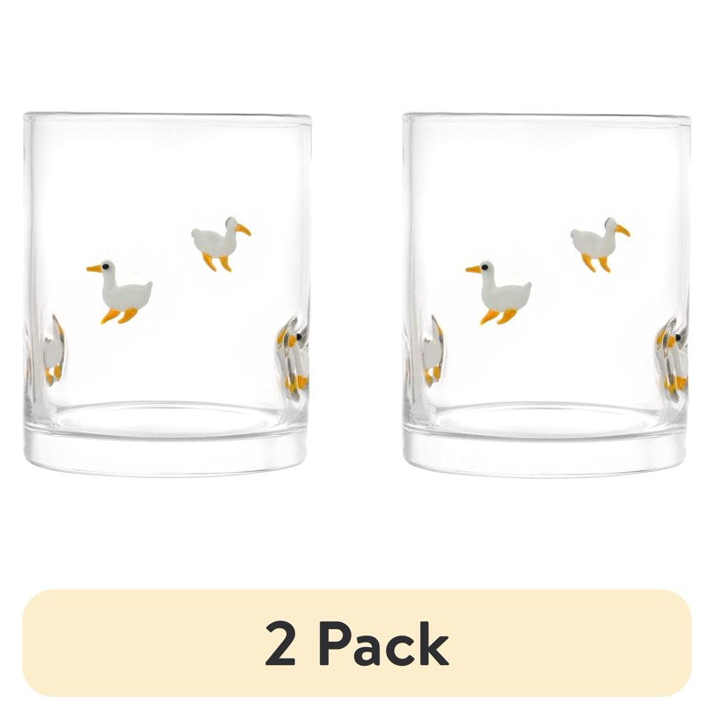 Easter Goose Charm Drinking Glasses - 12 oz, Set of 2