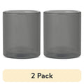 Double Wall Drinking Glasses - 13oz Black - 2 Pack