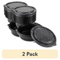 24-Piece Meal Prep Container Set - 2 Pack, Black