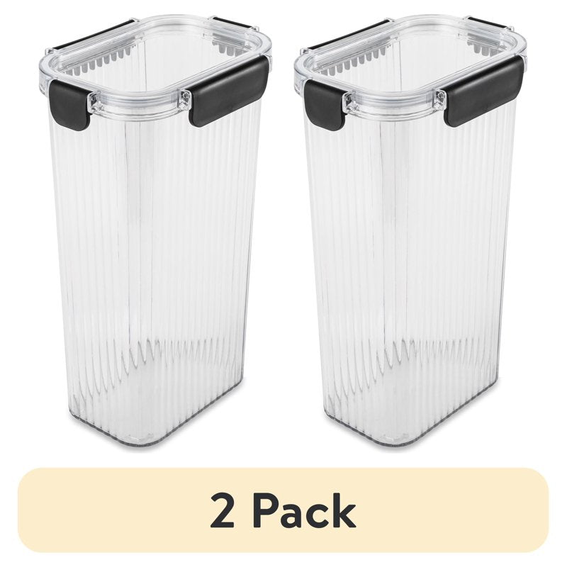 9.3 Cup Clear Ribbed Pantry Storage Container - 2 Pack