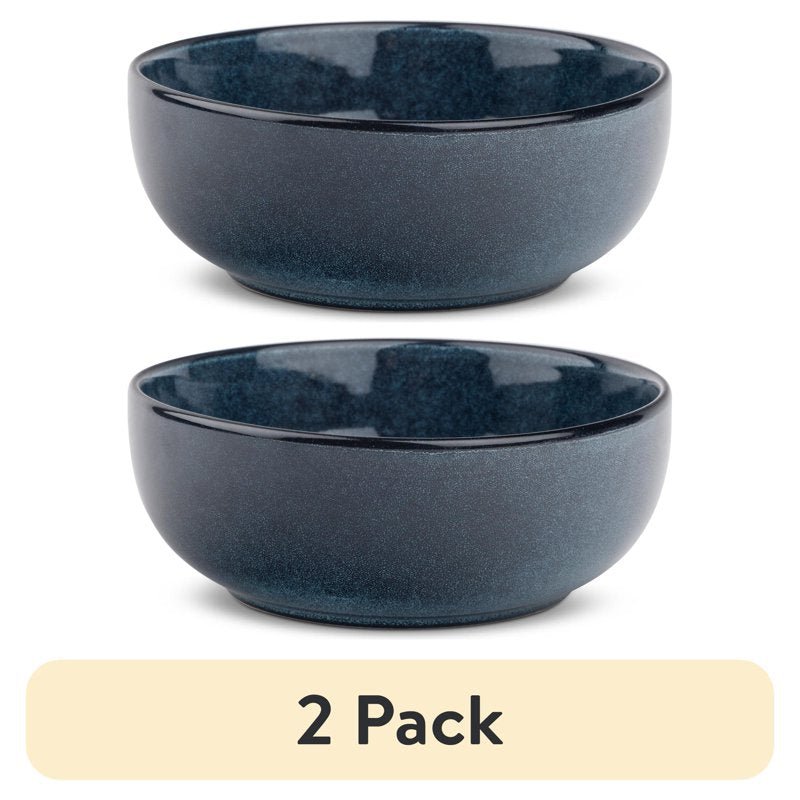 Ceramic Serving Bowl Set - 2 Pack Deep Blue