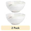 Grey Marble Ceramic Bowl - 2 Pack, Stylish and Versatile
