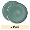 Caspian Green Dinner Plates - 2 Pack, Durable Ceramic