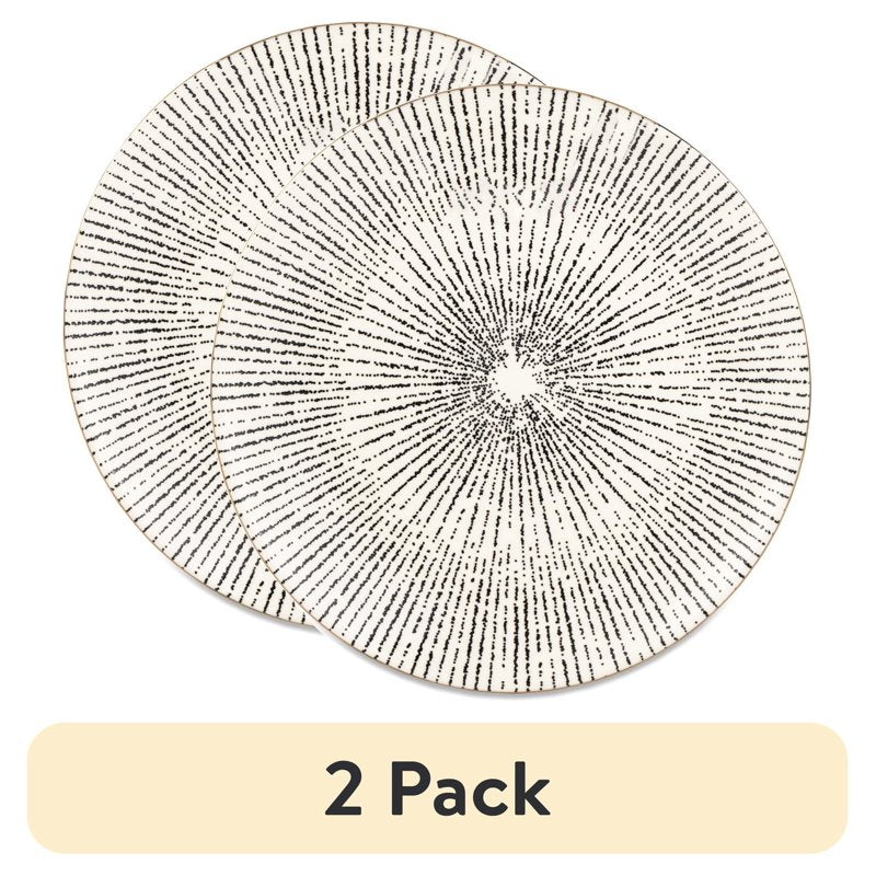 Riley Salad Plate Set - 2 Pack Durable Ceramic Design