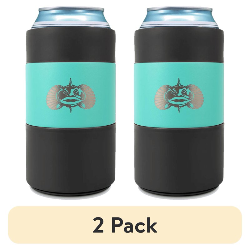 Non-Tipping Can Cooler Sleeve 2 Pack - 12 oz Insulated, Teal