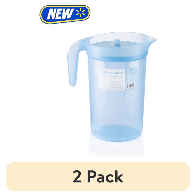 1-Gallon Pitcher with Lid & Infuser - 2 Pack, Blue