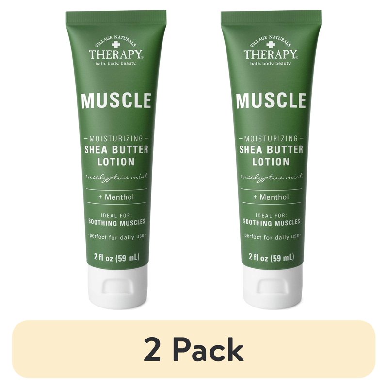 (2 pack) Village Naturals Therapy Muscle Relief Hand & Body Lotion