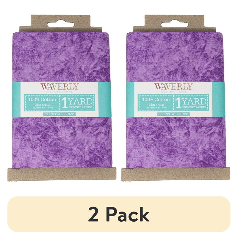 (2 Pack) Waverly Inspirations Cotton Fabric Batik Wisteria 44" Wide for Quilting & Sewing