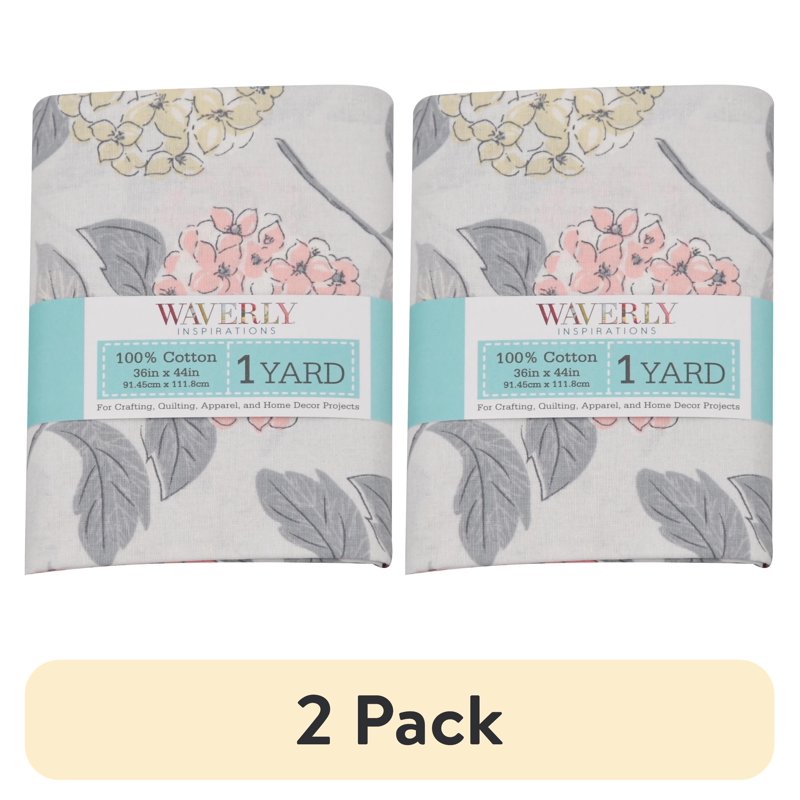 Pearl 2 Pack Fabric Rolls - White & Gray 100% Cotton for Quilting & Sewing