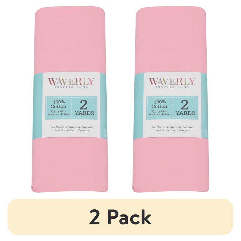 2-Yard Cotton Fabric for Quilting & Sewing - Pink, 44" Wide, 2 Pack