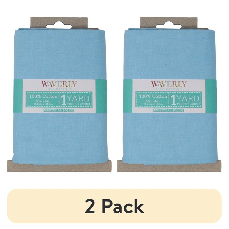 Cotton Quilt Fabric 2 Pack - Powder Blue 18x21 Inches for Sewing & Crafts