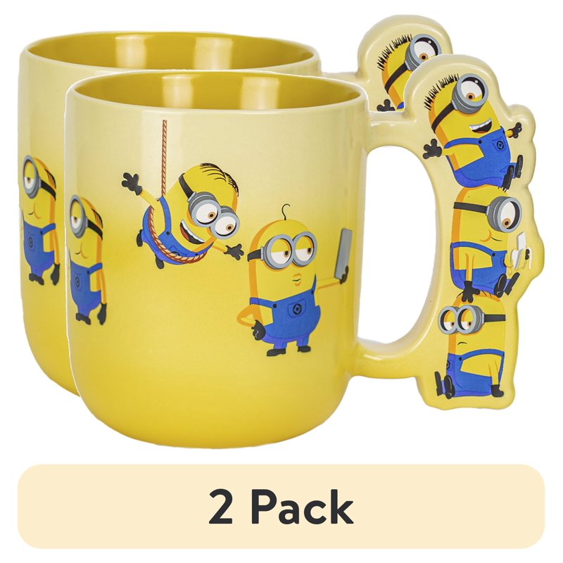 15oz Sculpted Ceramic Mug - Minions Design, 2 Pack