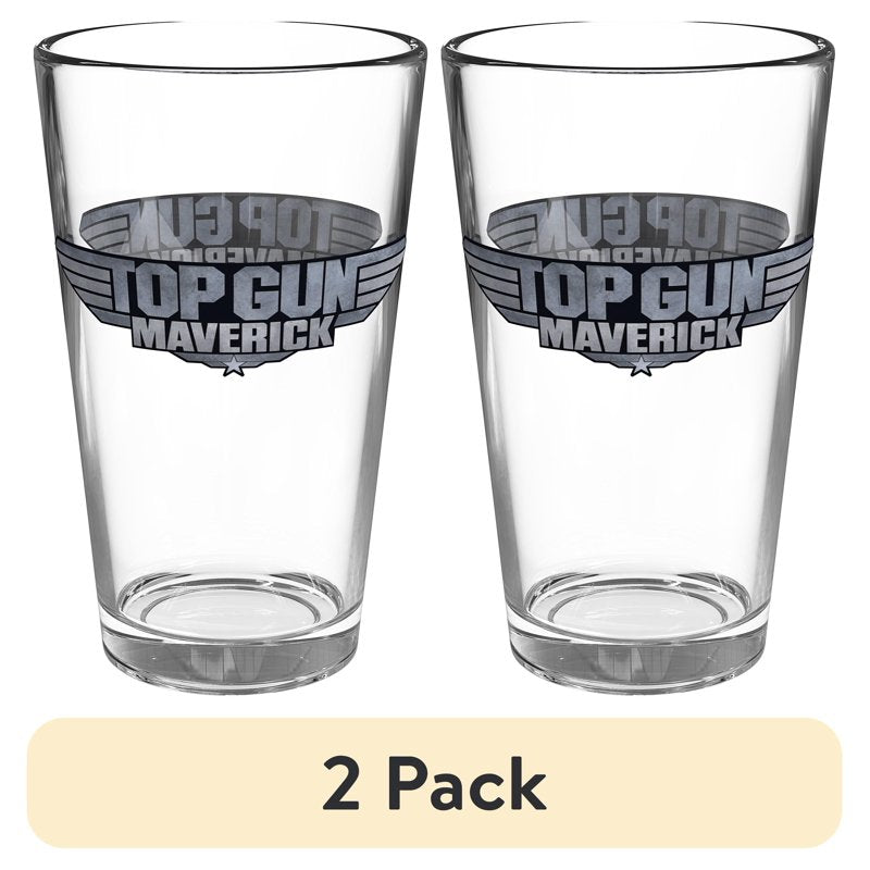 Collectible 16oz Pint Glasses - 2 Pack with Vibrant Artwork