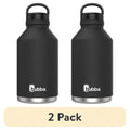 64 oz Vacuum-Insulated Stainless Steel Growler - Licorice, 2 Pack