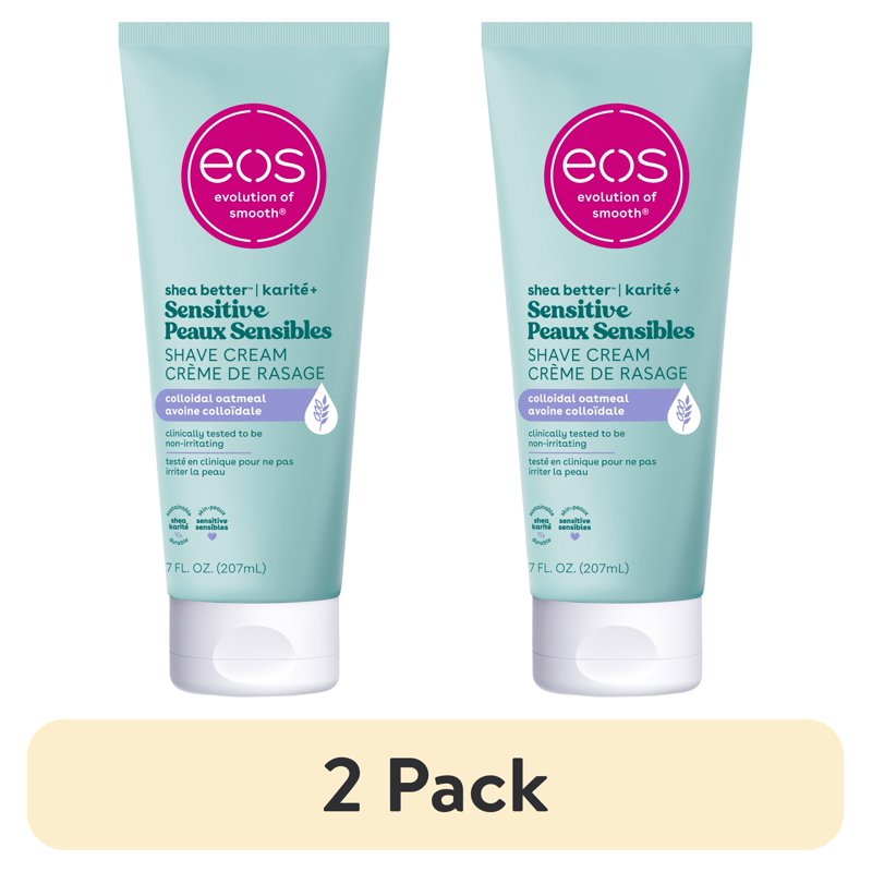 eos Shea Better Shaving Cream for Sensitive Skin - Fragrance Free - 2 Pack