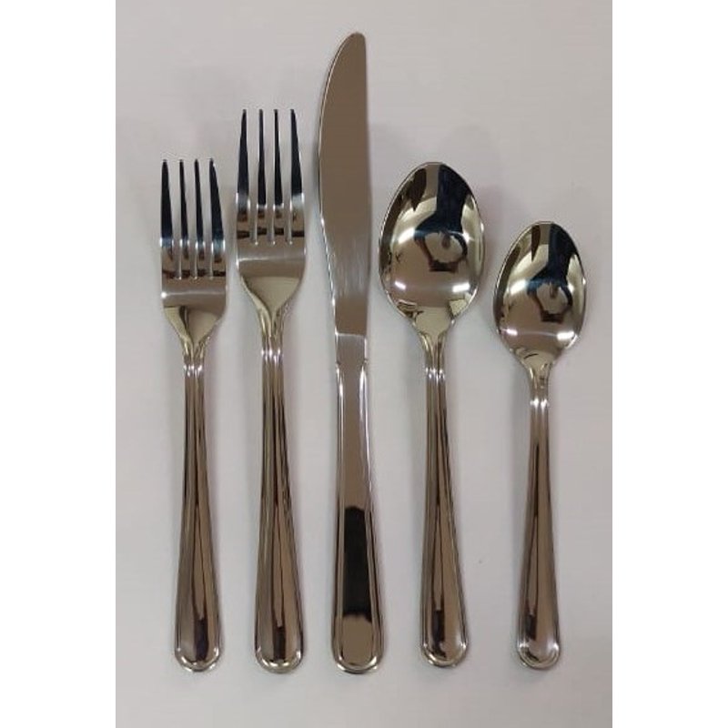 20-Piece Stainless Steel Flatware Set - Armatto Silver Matte