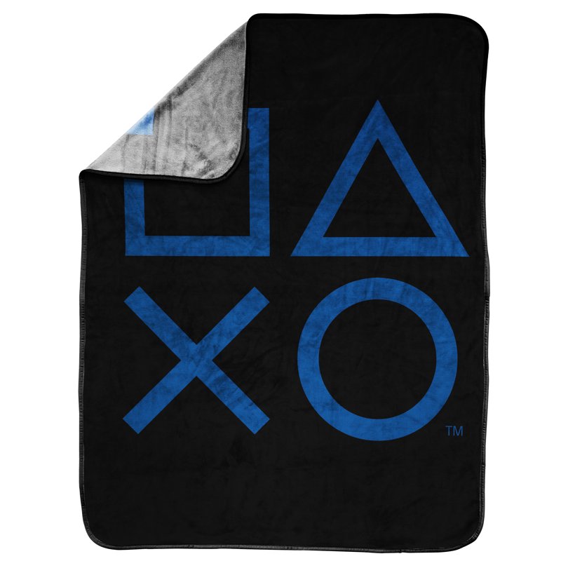 Kids PlayStation Throw Blanket - Microfiber, 46 x 60, Blue, Soft & Cozy