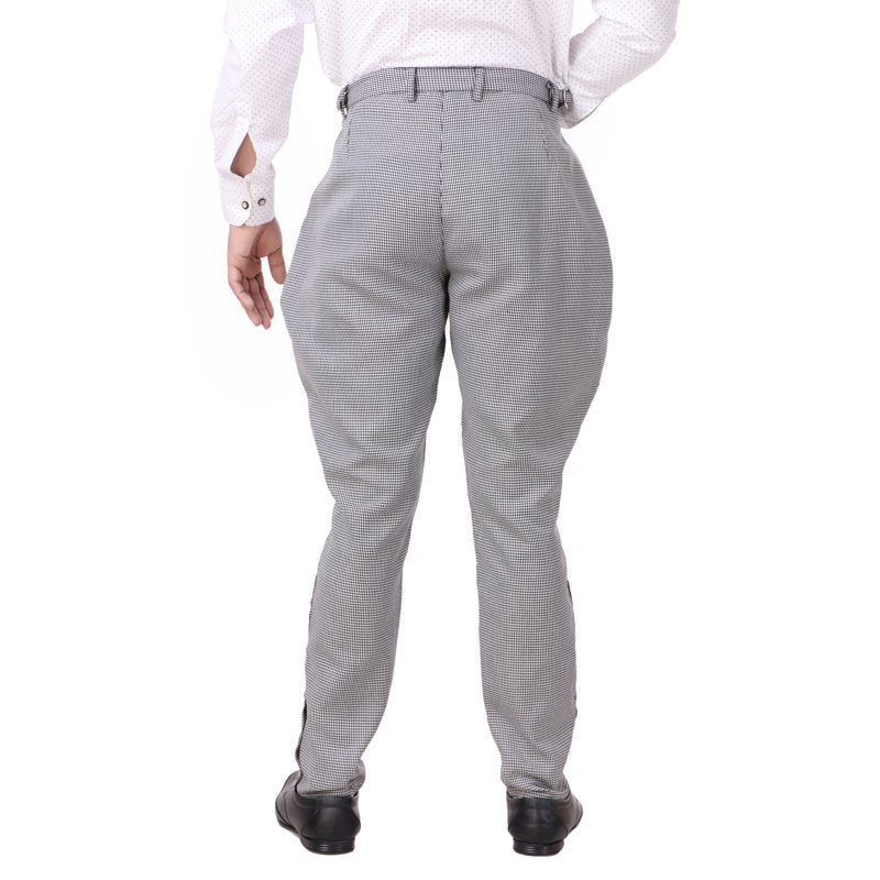 Men's Steampunk Victorian Jodhpur Costume Pants - White, S