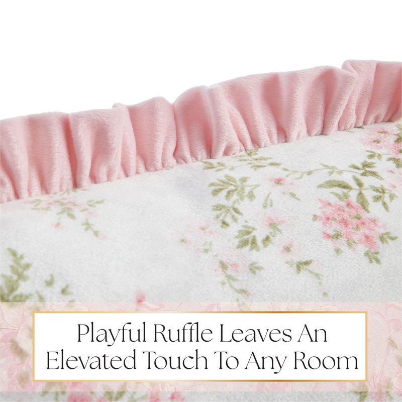 Pink Mink Ruffle Body Pillow 20x48 Inches - Cozy Lounge & Bedroom Decor