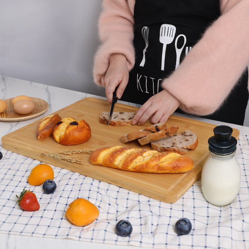 Extra Large Non-Slip Bamboo Cutting Board - 14" x 19.5" with Juice Groove