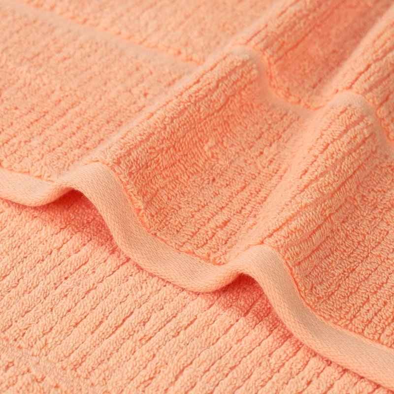 Peach Cotton Viscose Blend Face Towels Set of 12 - Soft, Absorbent, Medium Weight