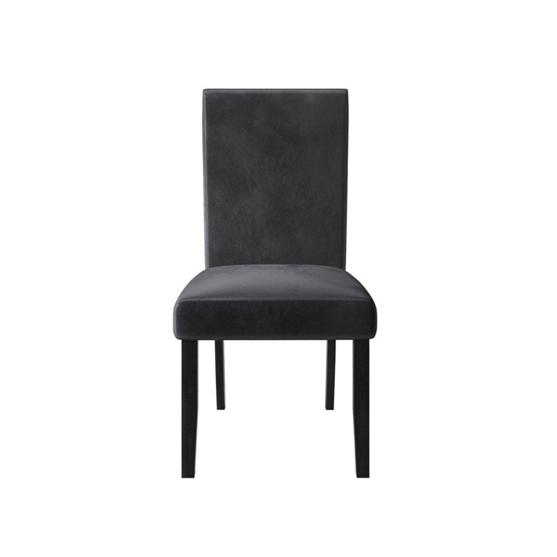Skokie Dining Chairs Set of 2 - Black/Dark Gray, Modern Design