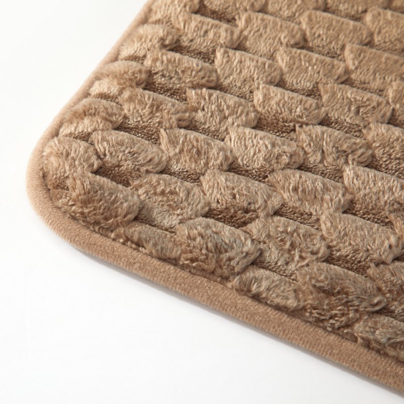 Mainstays Bubble Tile 2-Piece Memory Foam Bath Rug Set - Brown, 17 x 24 & 20 x 30 Variation of Brown Bag, Single