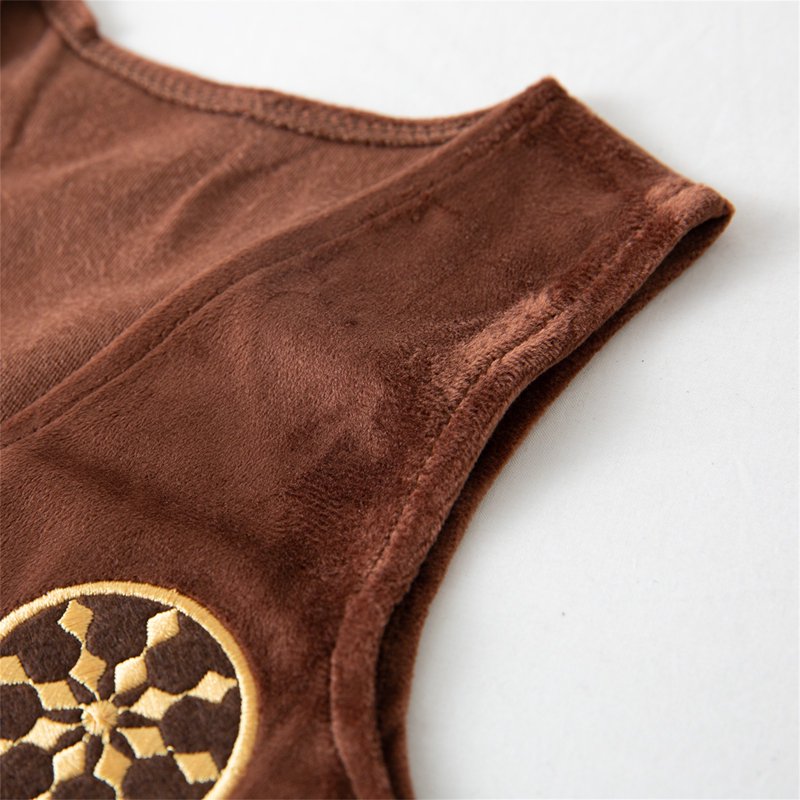 Little Boys Cowboy Costume Vest for 6-7 Years - Coffee