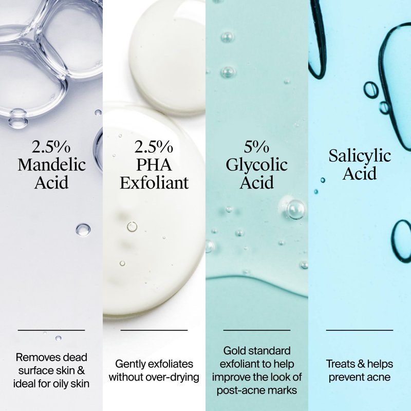 Multi-Acid Acne Exfoliant Serum with 0.5% Salicylic Acid, 1 fl. oz