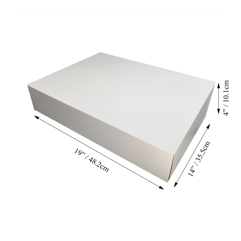 White Cake Boxes - 19" x 14" x 4" - 2 Count