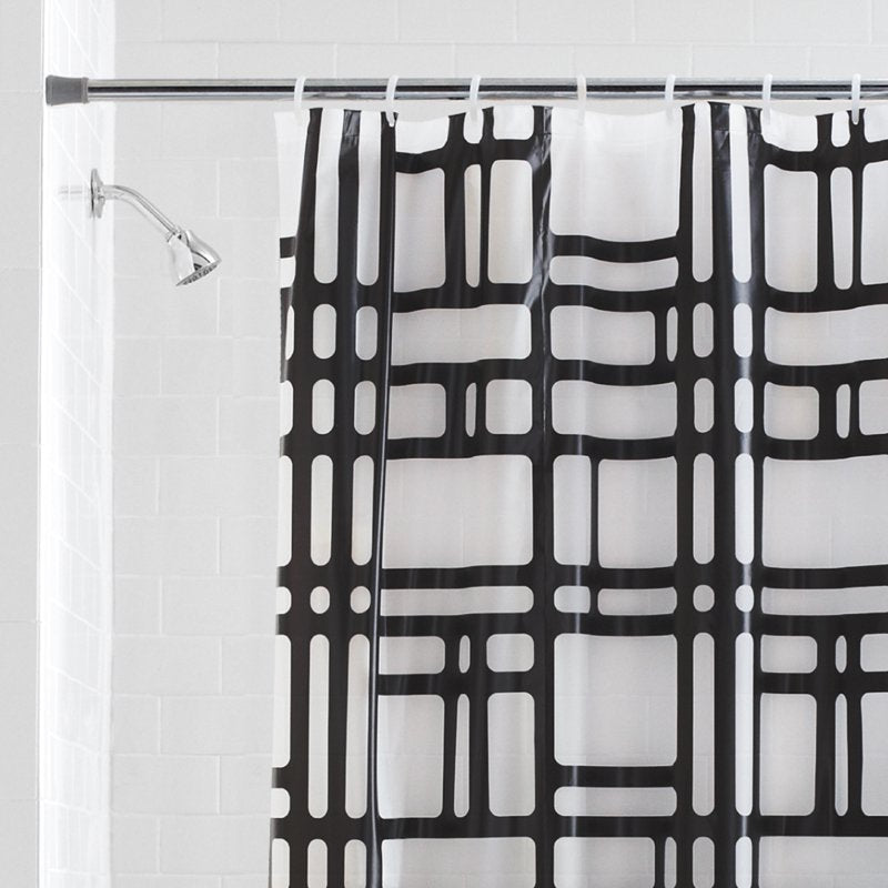 Waterproof PEVA Shower Curtain with Geometric Frosted Design - 70 x 72 Inches