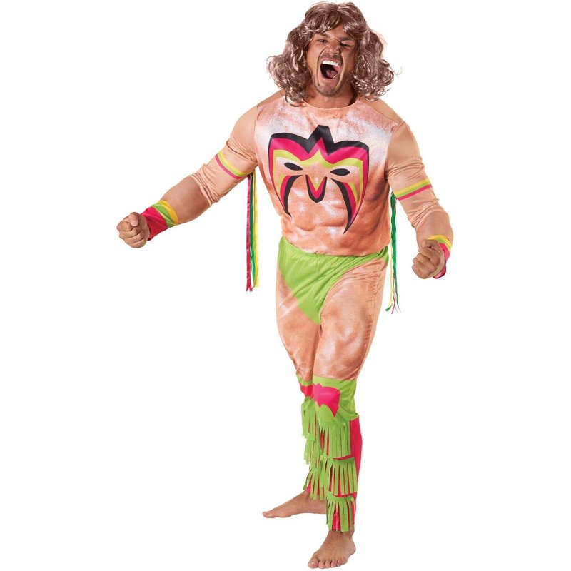 Men's WWE Ultimate Warrior Costume Wig XL - Licensed Wrestling Fancy Dress