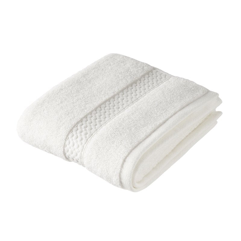 Off White Dobby Hand Towel - 100% Cotton, Drew Barrymore Collection