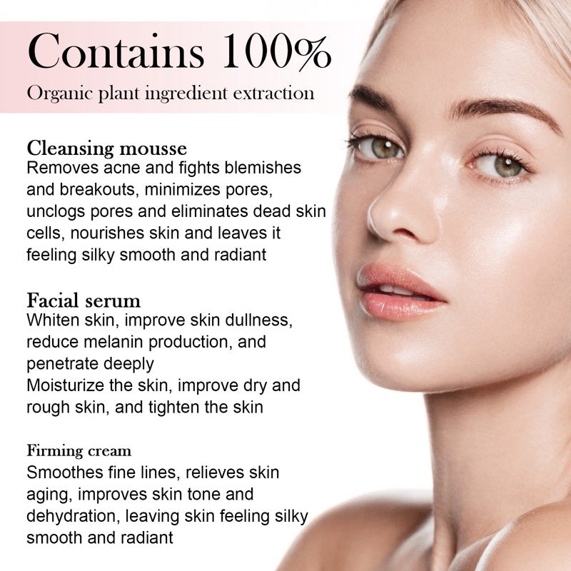 Travel-Friendly Hydrating Facial Serum, Cream & Cleanser Set