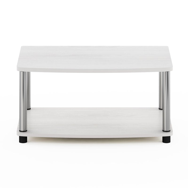 2-Tier Elevated TV Stand - No Tools Assembly, Open Display, Durable