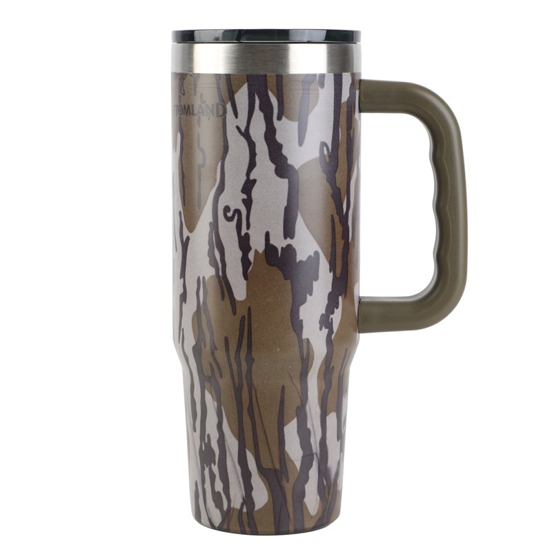 30oz Insulated Travel Tumbler with Handle - Bottomland Camo