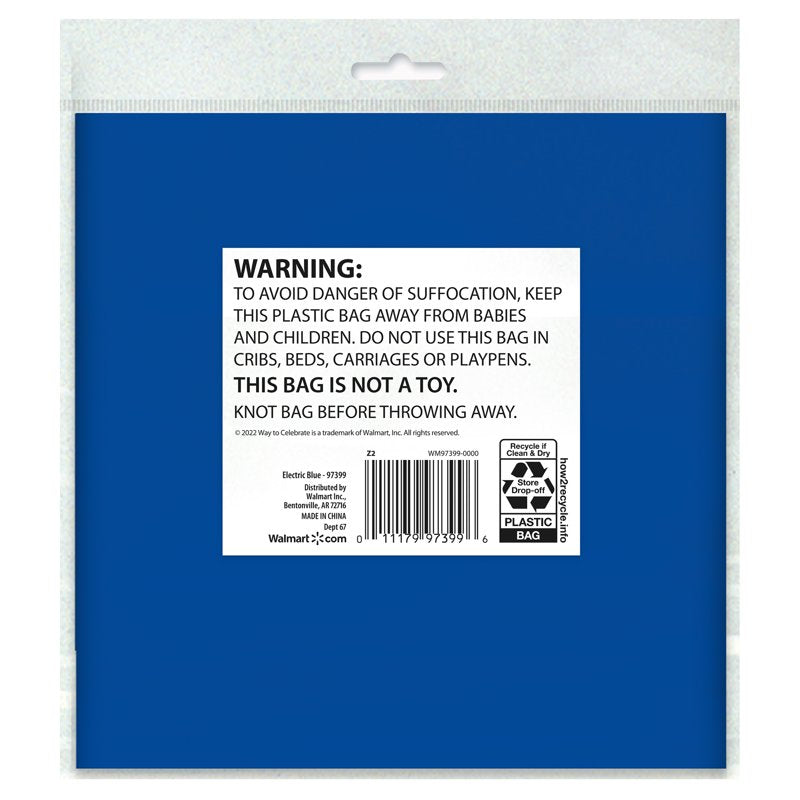 54 x 108 Inch Blue Rectangular Plastic Table Covers - 6 Pack