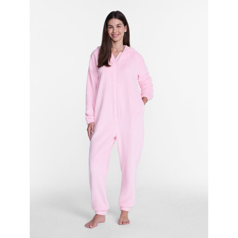 Women’s Bunny Union Suit - Strawberry Smoothie 3X Plush Pajama