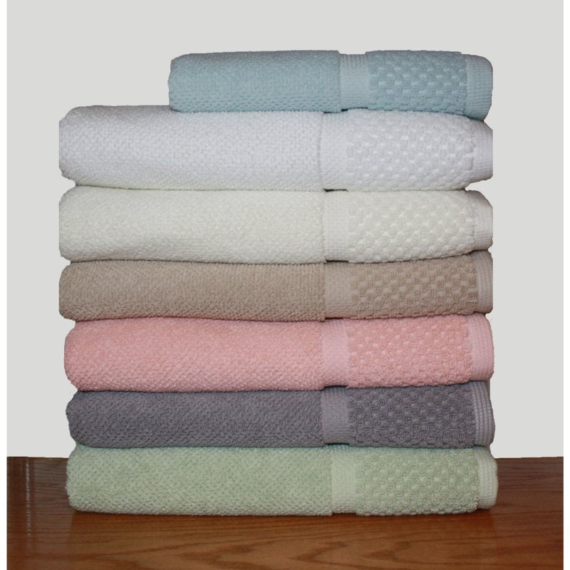 Turkish Cotton Towel Set - 6-Piece Bath, Hand & Washcloths - Seafoam