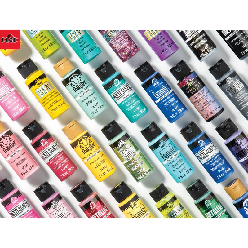 White Acrylic Craft Paint - Matte Finish, FolkArt 2 fl oz - Craft Supplies