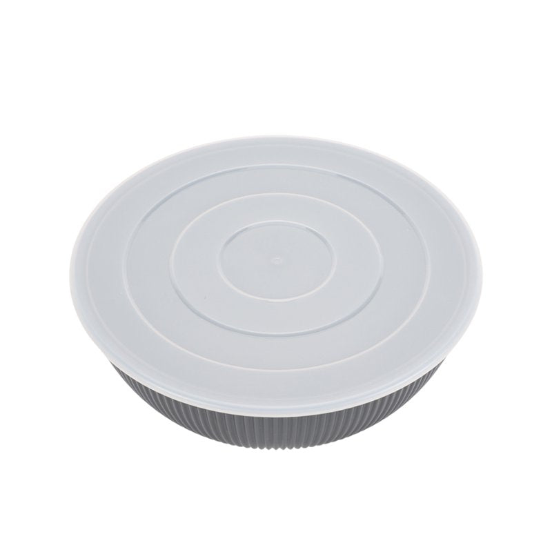 Eco-Friendly Ribbed Serve Bowl Set - Black, 4-Piece