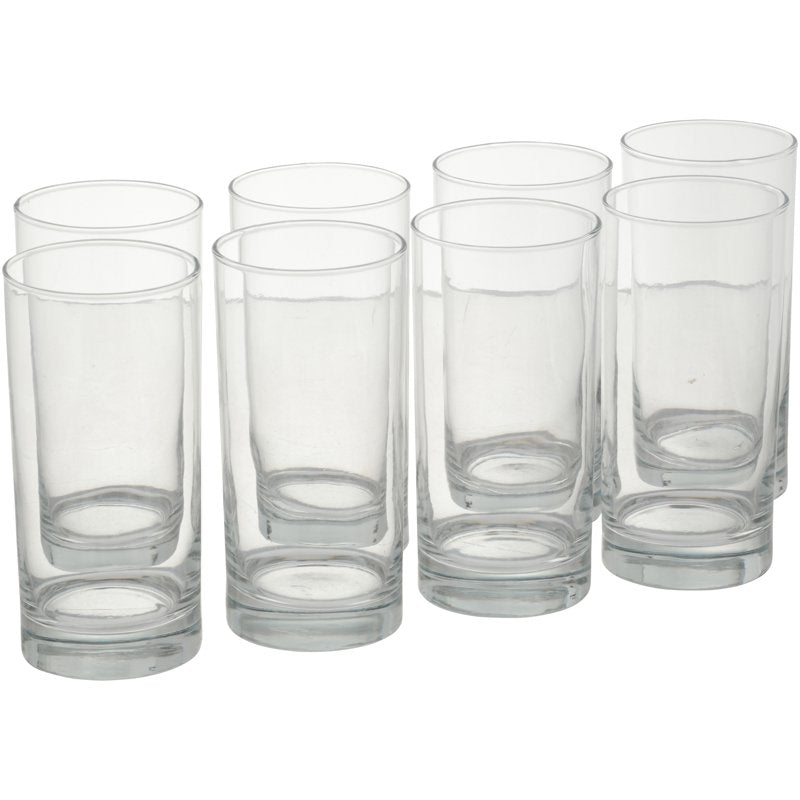 16.3 oz Cooler Glass Set - 8-Piece Clear Drinking Glasses