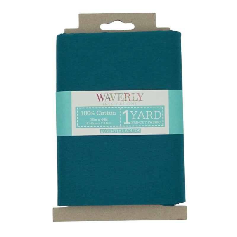 Solid Fabric 1 Yard Pre-Cut Cotton Fabric in Harbor Blue - 44 Inch Wide, 3 Pack