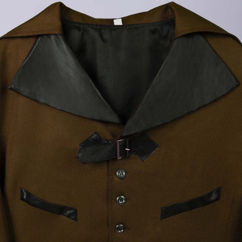 Men's Medieval Costume Halloween Jacket Cardigan XL - Army Green