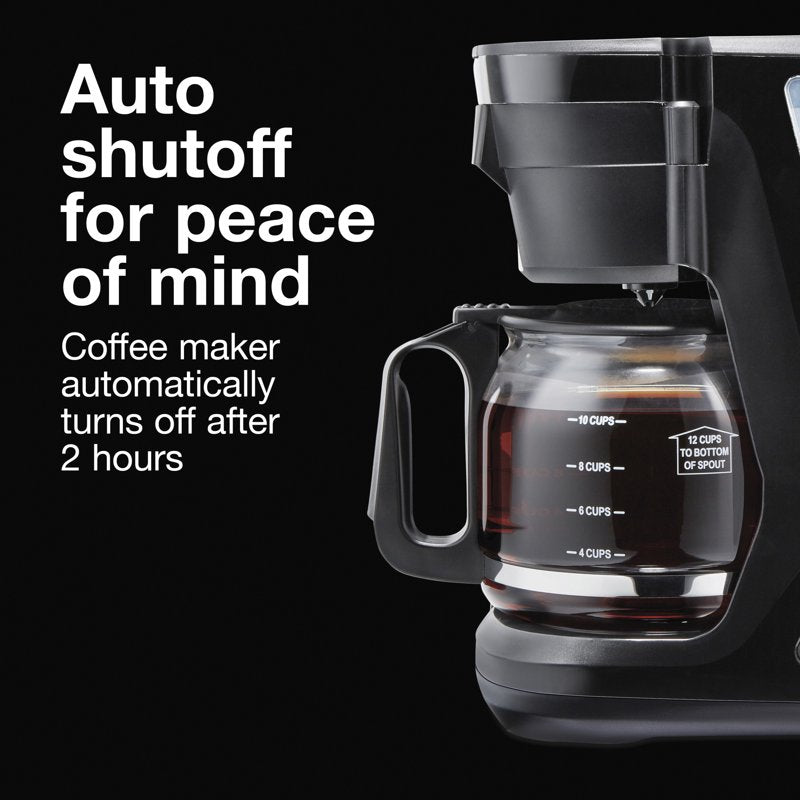 12-Cup Programmable Drip Coffee Maker with Front Fill Design