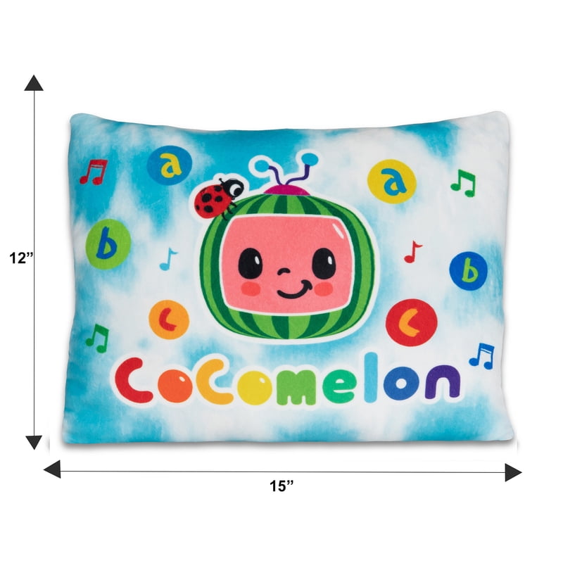 CoComelon Toddler Squishy Pillow - Tie-Dye Blue, 12x15 Inches - Kids Cuddle Plush Toy